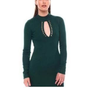NWT Green Bodycon Sweater Dress